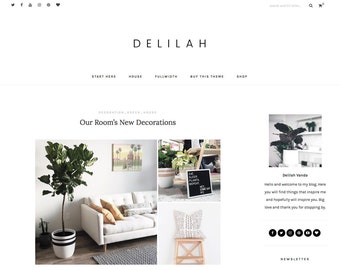wordpress blog theme - responsive wordpress blog design - wordpress template - wordpress theme feminine - wordpress theme modern - DELILAH