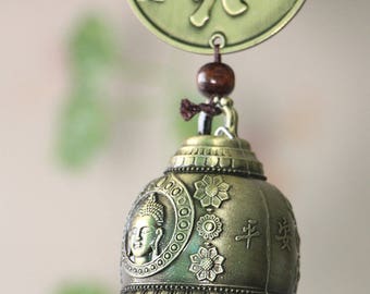 Buddha bell wind chimes 15" Garden Wind Chimes Indoor Outdoor Hanging Decor