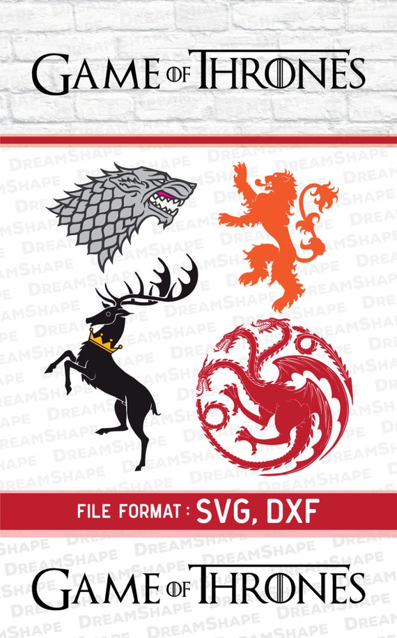 Download SVG Cut File Game of Thrones Sigil Game of Thrones SVG Files