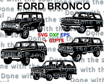 Ford bronco - Ford truck - Ford digital - Ford vector - Car SVG – Car vector - Ford svg - Car cutting files - Car Svg File – Svg dxf eps