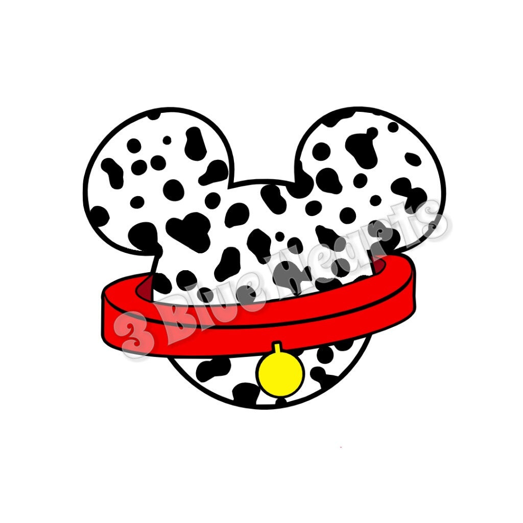 Dalmatian Mickey Head 101 Dalmatians Dalmatian SVG dxf pdf