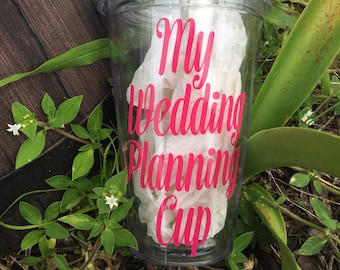 My Wedding Planning Cup , Daughter Engagement Gift , Engagement And Wedding Gift , Present For Daughter In Law , Wedding Planner Gift