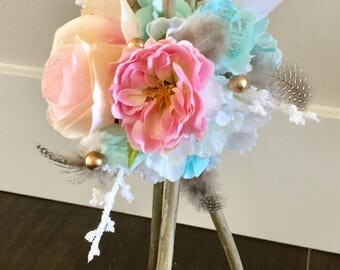Boho Tee Pee Centerpiece, Pow Wow Weddding, Baby Shower, Wild One Birthday, Tribal Baby, Indian, Arrows, Coachella party, 12"x9"