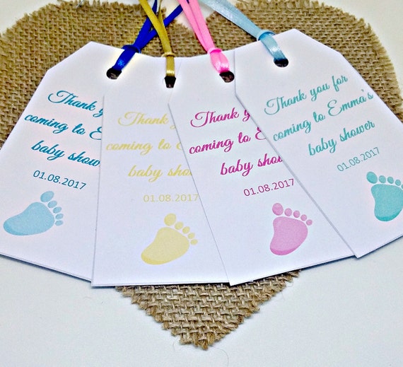 10 x Thank you for coming baby shower tags party favours