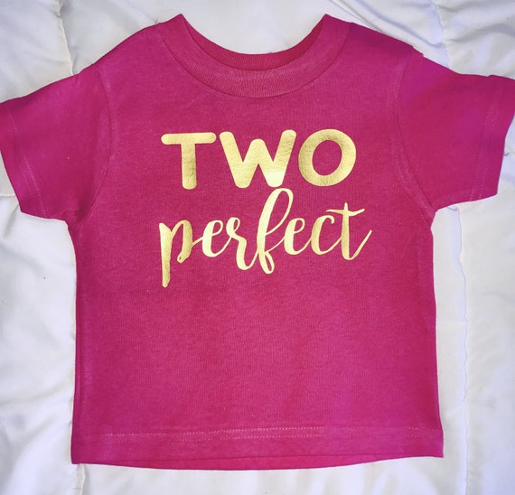 Two perfect Shirt Toddler Shirt Two Year Old Birthday Shirt