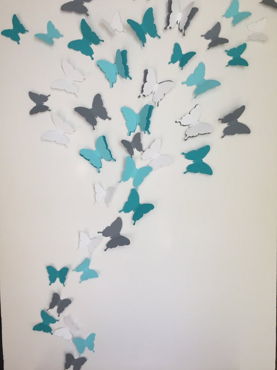 Paper butterflies. 3D wall butterflies. 3D wall art. 3D wall