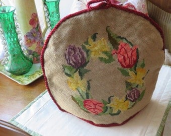 Victorian Needlepoint Tea Cosy