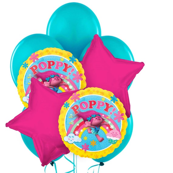 Birthday Party Ballons Centerpiece Trolls