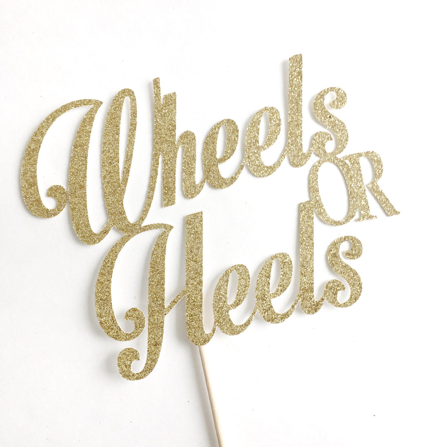 Wheels or Heels Cake Topper Gender Reveal Baby Shower Boy