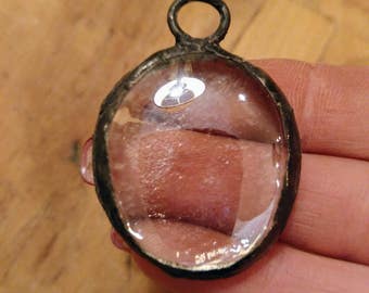Round Soldered Glass Pendant
