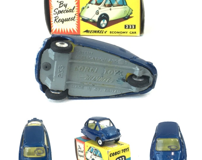 Vintage Diecast Toy Car | 1960's Corgi Heinkel Car