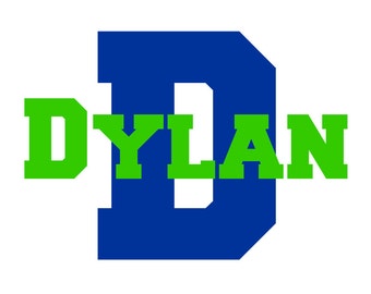 Boy's Name,Vinyl Monogram Decal, Yeti Decal, Laptop Vinyl Decal, Monogram, Monogram Sticker,