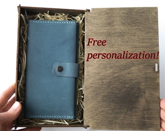 Leather travel wallet, womens wallet, leather clutch, gift women, gift for her, leather phone wallet, iPhone wallet, mens wallet
