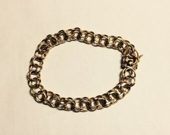 7.5 inch gold filled vintage charm bracelet # 157
