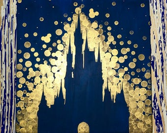 Disney World Castle inspired painting//Disney//Disney Castle//Disneyland