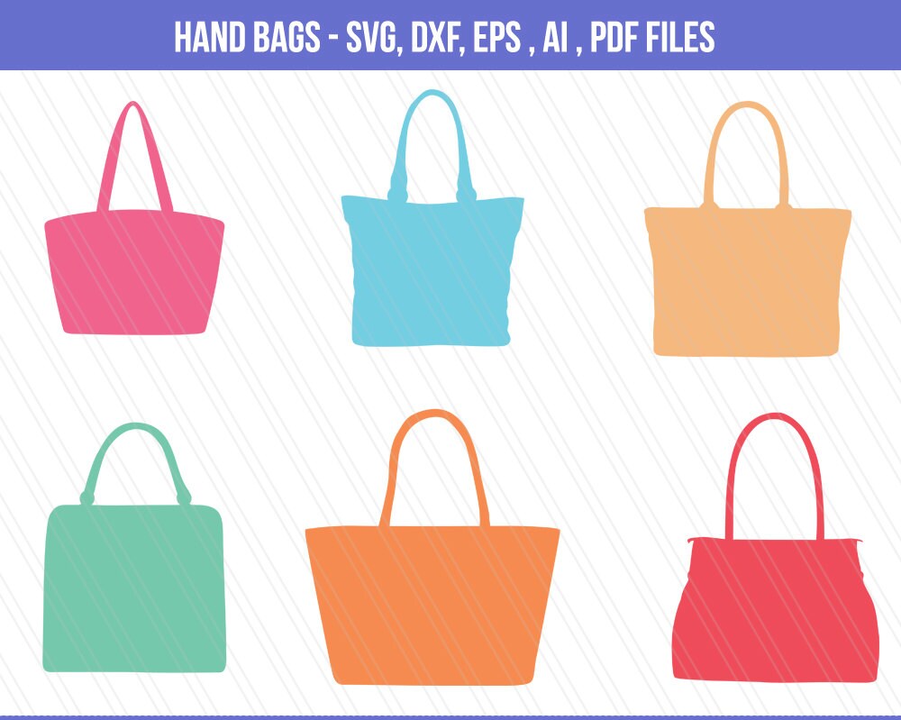 Download Hand bags svg cutting files DXF hand bags for girls SVG