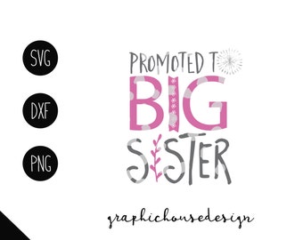 Big sister iron on | Etsy