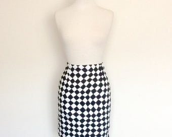 1990s does 60s Checkered Mini Skirt Vintage