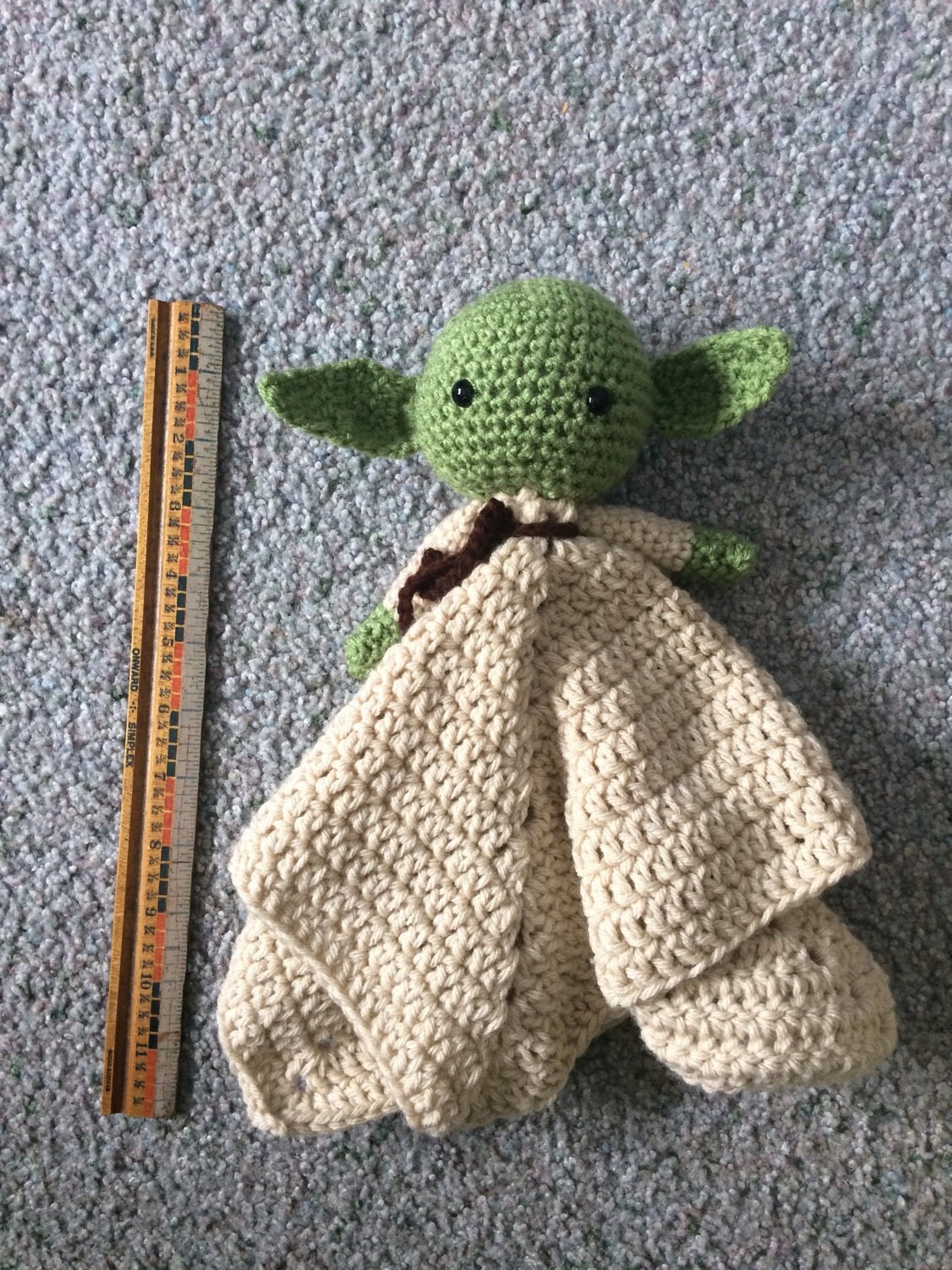 Yoda crochet Lovey Security Blanket Star Wars Blanket