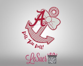 Alabama Anchor Roll Tide SVG Cut File