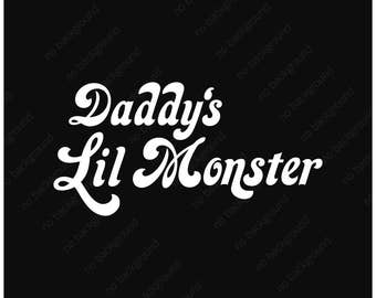 Daddy's Little Monster Harley Quinn Shirt Suicide Squad Vinyl Decal Sticker, Joker, Laptop, Phone, Truck, Car, Window, Mirror, Bumper, Case