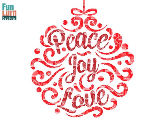 Download Peace Joy Love svg Ornamnent Christmas SVG leaf swirl