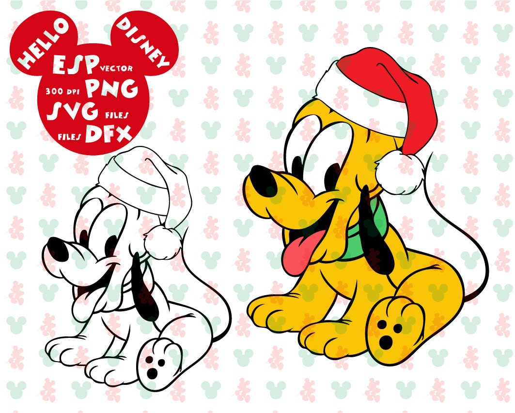 Download Disney Babies Pluto Christmas Clipart Disney Cut files