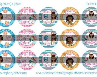 4x6 Moana Polynesian Princess South Pacific Rock Bottle Cap Image BCI