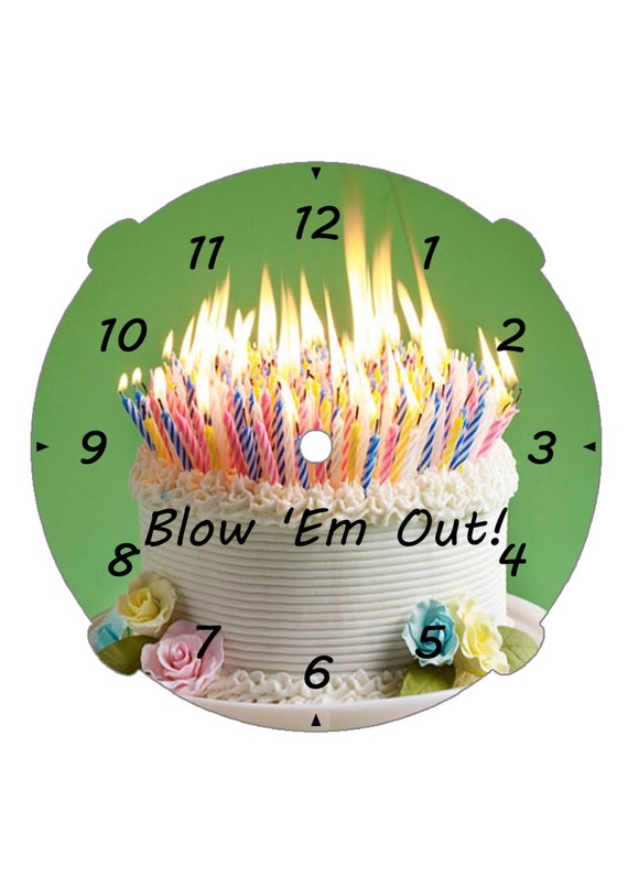Personalized 9 Happy Birthday Wall Clock/Your by mommyiminthestory