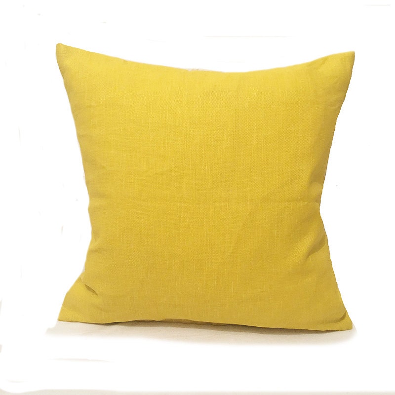 Plain Yellow Cushion Bright Yellow Yellow Pillow Plain
