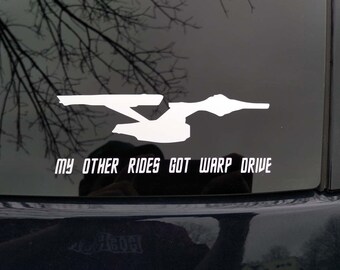 Star Trek Car Sticker, Star Trek, Star Trek Decal, Vinyl decals, My other ride