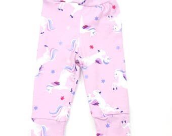 Baby Unicorn Leggings pink, Pink Leggings baby girl, leggings toddler unicorn pink