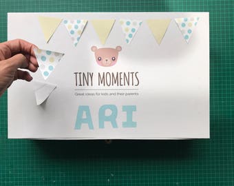 20% OFF COUPON! Tiny Moments Baby Pillow keepsake set - the perfect gift for a baby shower! with DIY kit to add your baby name and mach more