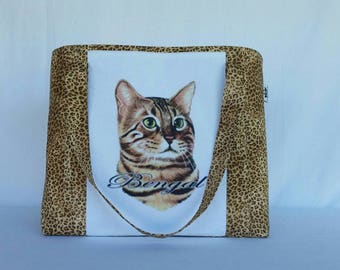 Bengal Tote/Bengal Cat Tote/ Tote/Designer Tote/Shopping Bag/Shopper Tote/Bag/ Messenger Bag/Shoulder Bag/Cat Tote/Designer Bag/Bengal Bag