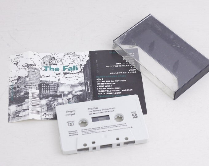 Vintage cassette tape, The Fall - The nations saving grace, vintage music cassette, audio tape, vintage music album