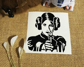 Princess Leia Car Decal Star Wars Decal Star Wars Sticker Star Wars Car Decal Leia Decal Disney Decal Disney Car Decal Disney Sticker