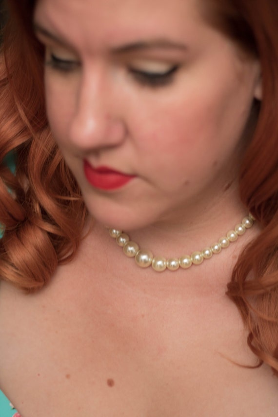 Submissive Collar Swarovski Pearl Day Collar by RestrainedGrace