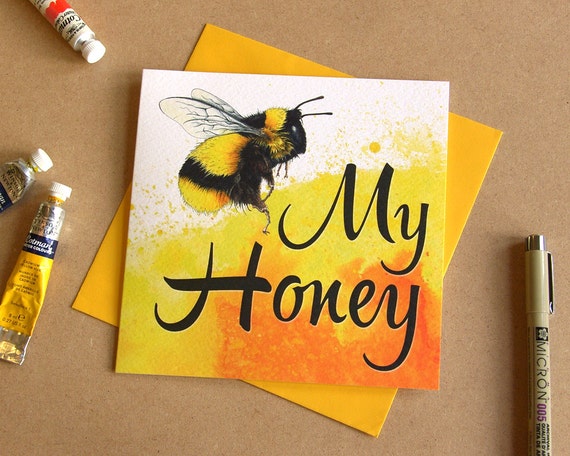 Be My Honey Love card. Loving Card. Card for loved one.