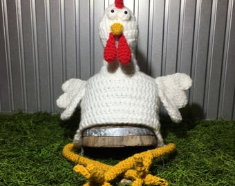 Crochet Pattern- Chicken Hat