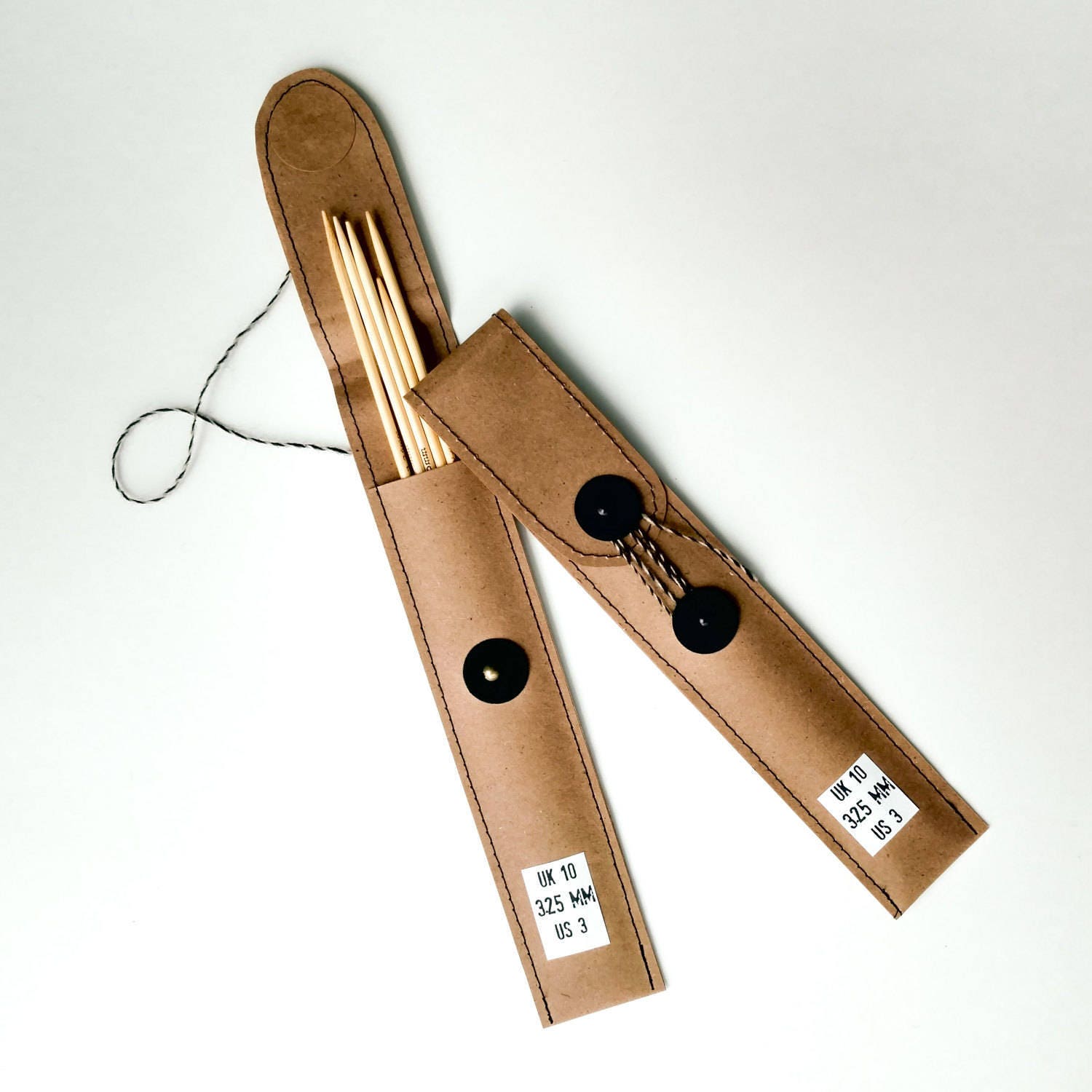 3.25mm bamboo double pointed 8"/20cm knitting needles DPNs US size 3 UK