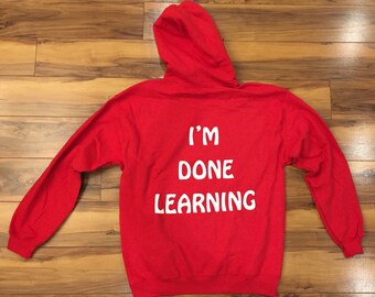 I'm Done Learning Hoodie, Anti Social Social Club (White-Print)