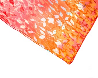 Infinity scarf, tube scarf, snood, loop scarf, floral print scarf, women's tube scarf, ladies floral scarf, leaf print scarf, graphic scarf