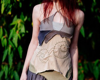 Elven Top with curl motive, unique