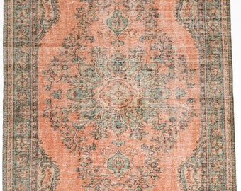5'10" x 9'5" Melis Vintage Turkish Rug