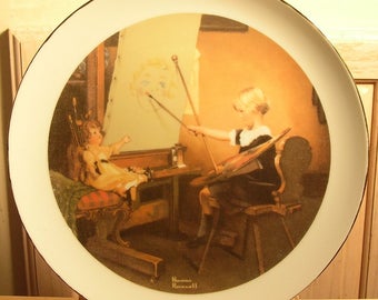 Artist Daughter by Norman Rockwell Collector Plate