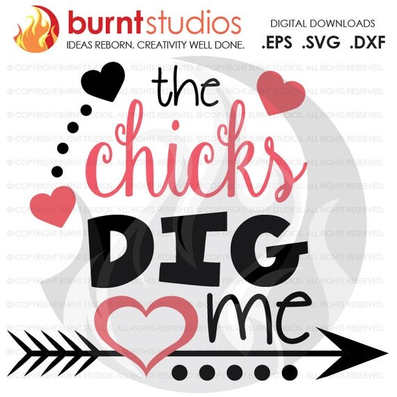 Download SVG Cutting File The Chicks Dig Me Boys Baby's First