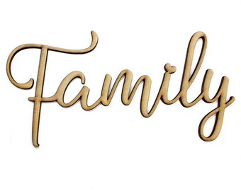 Family Sign - Wood Sign - Cursive Sign - Home Wood Sign - Wooden Sign - Home Decoration - Home Gift