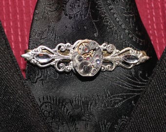 Steampunk Clockwork Tie Clip