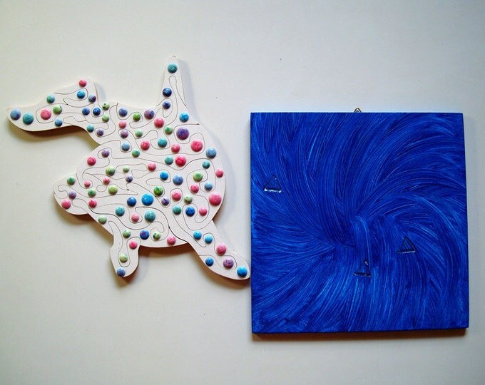 Dolphin Puzzle Art Play Heal, Ready to hang on the wall Smart toy Abstract Challenging Gift Handmade Acrylic on Wooden Pieces, by Samo Svete Dolphin Puzzle Art Play Heal, Ready to hang on the wall Smart toy Abstract Challenging Gift Handmade Acrylic on Wooden Pieces, by Samo Svete