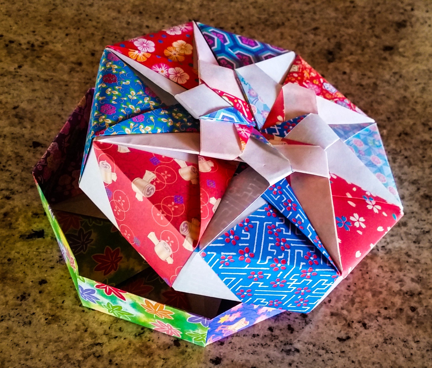 Octagon Origami Box Custom Order From Takemigami On Etsy Studio